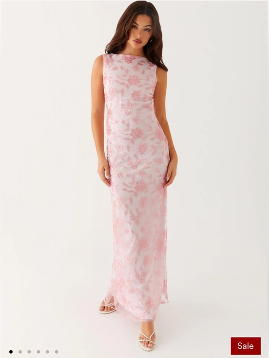 Peppermayo Dresses & Skirts - Peppermayo Pink Beaded Wedding Guest Dress